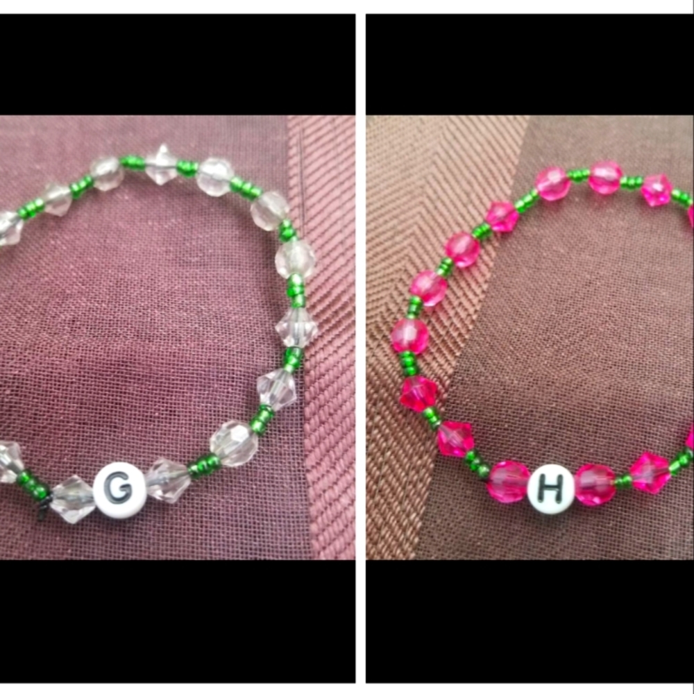 Handmade bracelets with initial